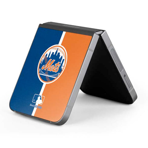 MLB New York Mets Split Galaxy Z Flip6 Skin